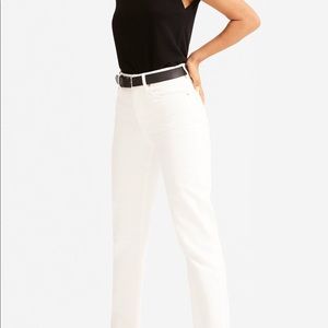Everlane White Super Straight High Rise Jeans NWT